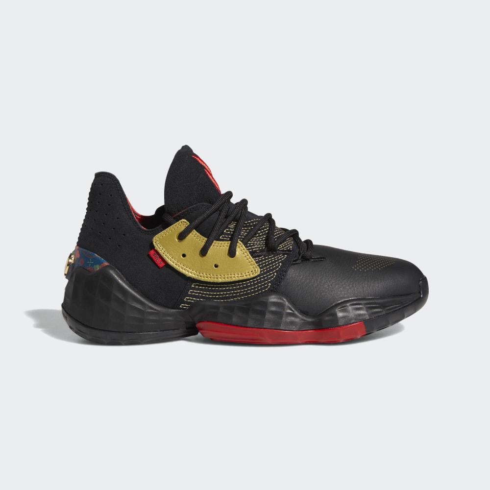 Adidas Harden Vol. 4 GCA - CNY Férfi Kosárlabda Cipő Fekete/Arany Metal/MélyPiros Akció 721354-CGO